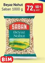 SABAN BEYAZ NOHUT 1000 G SABAN BEYAZ NOHUT 1000 G